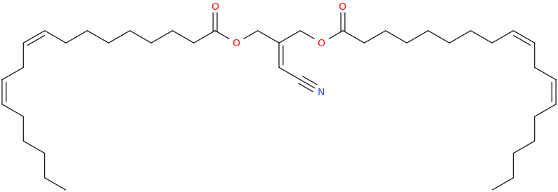 Octadec 9z,12z dienoic acid, 3 ​cyano ​2 ​[[(1 ​oxo ​octadec 9z,12z dienyl)​oxy]​methyl]​ ​2 ​propenyl ester